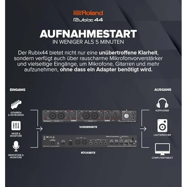 Roland RUBIX44 4-In-4-Out High-Resolution Audio-Interface - Die Hi-Res-Lösung für Homestudio-Produzenten – Bild 5