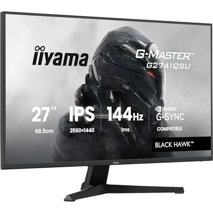 iiyama G-Master Black Hawk G2741QSU-B1, 27" IPS LED Gaming Monitor mit QHD, 144Hz, 1ms, G-SYNC, schwarz – Bild 3