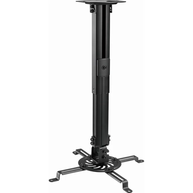 Gembird CM-B-01 Deckenhalterung für Projektor, Höhenverstellbar 380-580 mm, max. Tragfähigkeit 13 kg, Schwarz