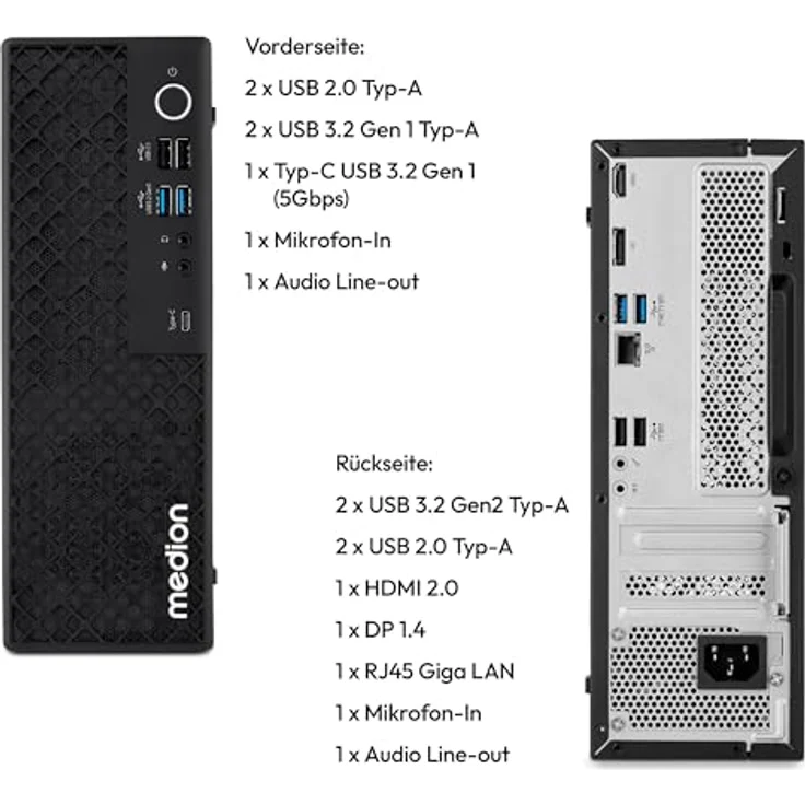 Medion Mini PC Picoworx T80 III Ultra 7 258V 32GB/1TB SSD Win11 Pro (1000 GB, 32 GB), PC – Bild 8