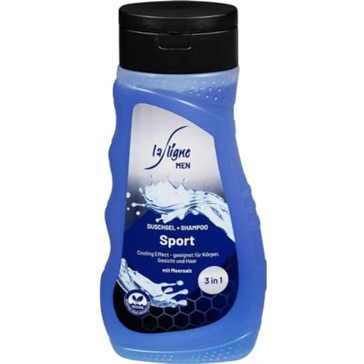 Pufai La Ligne Men 3in1 Duschgel & Shampoo Sport, mit Cooling Effect und Meersalz, vegan, 300 ml, 5 Stück – Bild 2