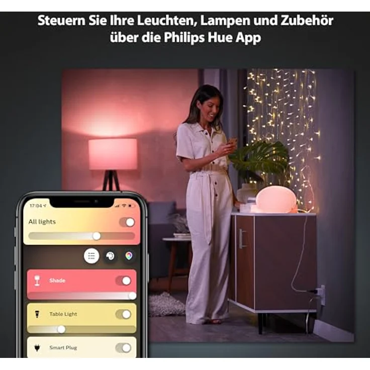 Philips Hue Smart Plug, Smarte Steckdose zur Steuerung von Leuchten über die Hue App oder Sprachassistenten, kompatibel mit Hue Bridge – Bild 4