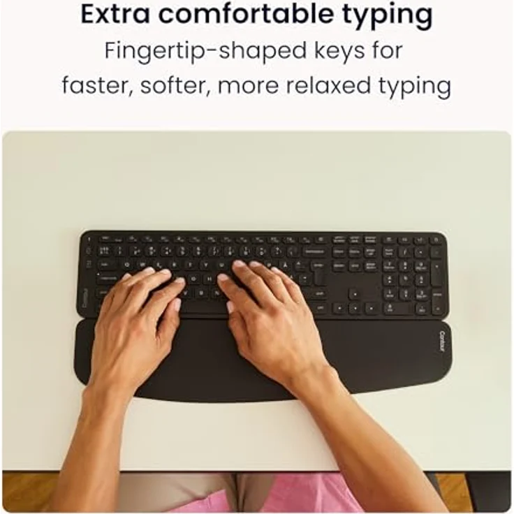 Contour Balance Full-Size Tastatur DE-Layout, kabellos, ergonomisches Design zur Reduzierung von Verspannungen – Bild 2
