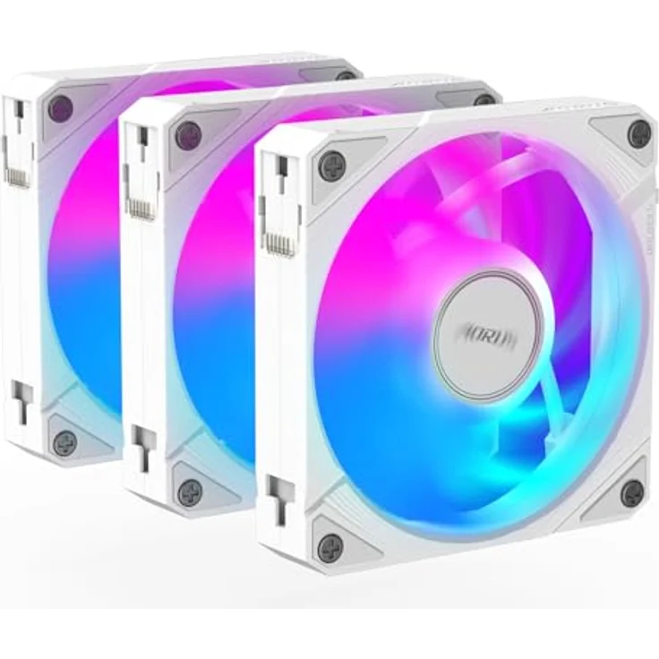 Kodak Aorus Ez Chain Fan 120 Ice, 120 mm PC Lüfter mit 2000 U/min, Weiss – Bild 4