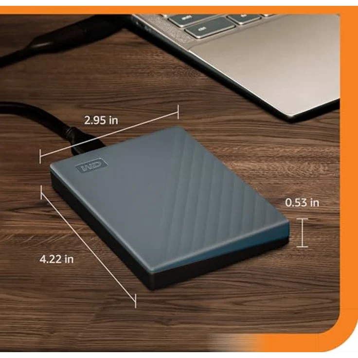 Western Digital WD Mobile My Passport-Festplatte 6 TB USB-C Siliziumgrau (Passwortschutz, Backup-Software, USB 3.2 Gen 1, 3 Jahre Garantie) – Bild 2