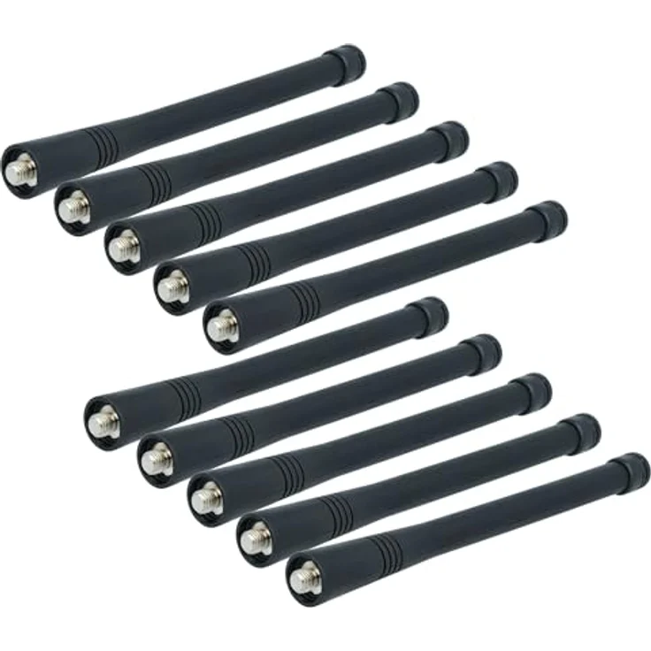vhbw Antenne für Motorola GP328, EX600, EX500, EX560, EP450, EP350, GP1280, VHF Frequenz 146 - 174 MHz, schwarz, 10er Pack – Bild 1