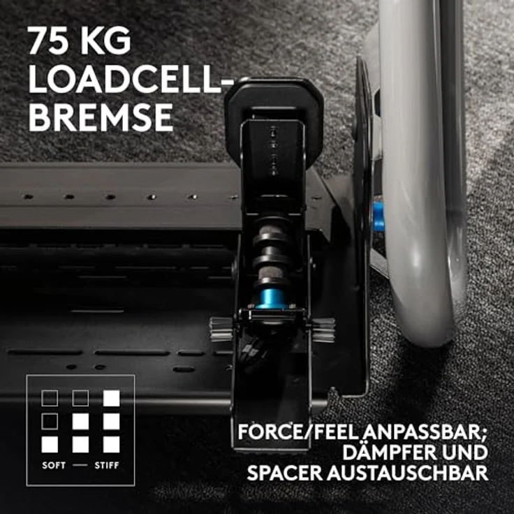 Logitech G RS Pedals – Sim-Racing-Pedale mit 75-kg-Loadcell-Bremse, einstellbaren Pedalpositionen und robustem Stahlrahmen – Schwarz – Bild 2