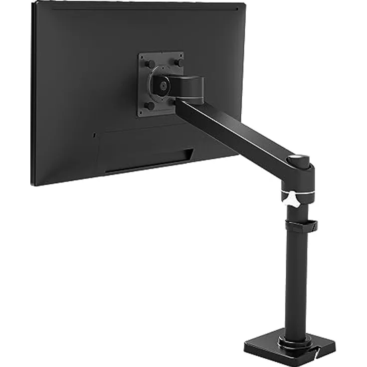 ERGOTRON NX Monitor Arm in Schwarz - Tischhalterung für Monitore bis ca. 34 Zoll BZW, bis 8kg, manuell höhenverstellbar von 19,9-44,7 cm, VESA Standard, 5 Jahre Garantie