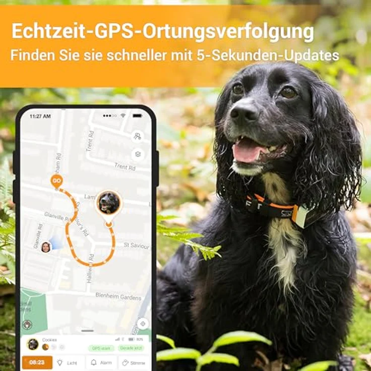 Pawfit 3 GPS-Tracker für Hunde und Katzen, Live-Satellitenortung, Wasserdicht, Weglaufalarm, Aktivitätstracking, für alle Halsbänder – Bild 2