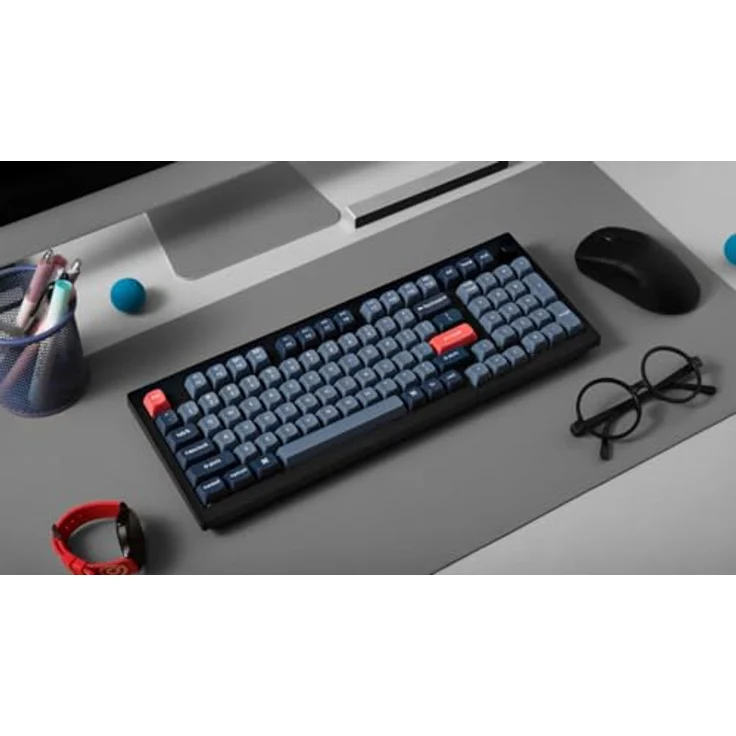 Keychron V5 Max, Kabellose Mechanische Tastatur mit Nummernblock, 96% Layout, QMK/VIA, 2,4 GHz/Bluetooth 5.1, RGB-LED, Hot-Swappable Gateron Jupiter Brown Switch für Mac, Windows und Linux – Bild 5