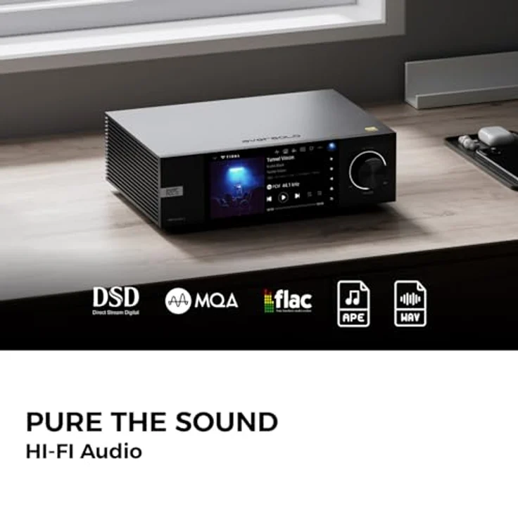 Eversolo DMP-A6 Gen 2, HiFi-Musik-Streamer mit DSD512, PCM768kHz/32Bit, Bluetooth 5.0 und 15,2 cm LCD-Touchscreen – Bild 3