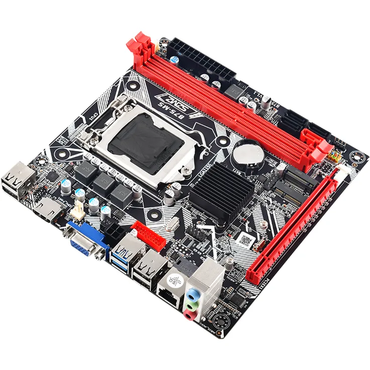 Douself SZMZ LGA 1155 WiFi Motherboard, PCI-E 16X, 2x DDR3 bis 16GB, 100M Netzwerkkarte, USB 2.0/3.0, HDMI, VGA, M.2 NVMe Unterstützung