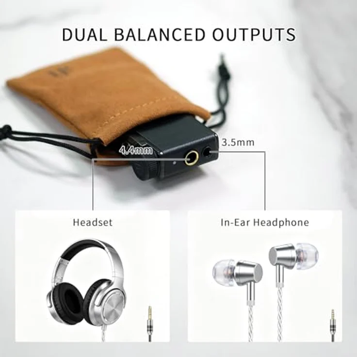 iFi GO blu Air, Tragbarer Bluetooth 5.2 DAC/Kopfhörerverstärker mit aptX Adaptive, LDAC, 4,4-mm- und 3,5-mm-Ausgängen, Hi-Res Audio – Bild 2