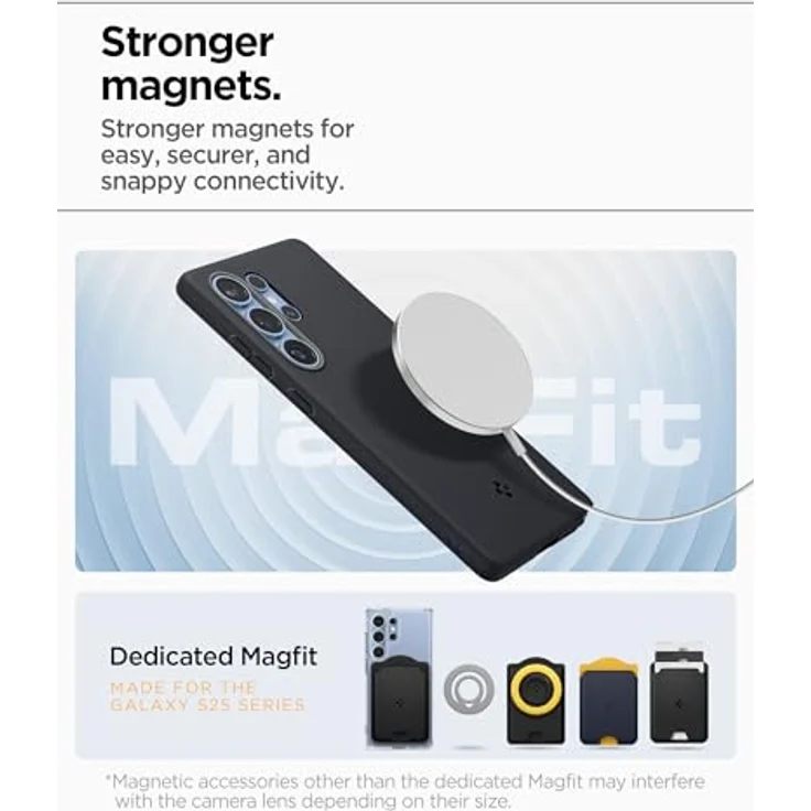 Spigen Caseology Nano Pop, Smartphone Hülle für Samsung Galaxy S25 Ultra, Schwarz mit weicher Silikonoberfläche und MagFit-System – Bild 6
