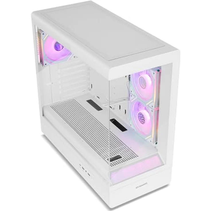 NOX Semitorre Hummer Signal ARGB, Midi Tower PC-Gehäuse in Schwarz mit gehärtetem Glas und RGB-Beleuchtung, ATX/Micro ATX kompatibel – Bild 5