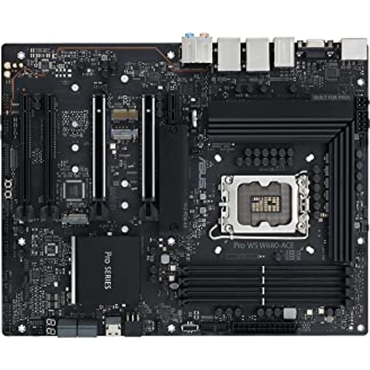 ASUS PRO WS W680-ACE, Intel W680 Mainboard, Sockel 1700, DDR5, ATX, schwarz – Bild 2