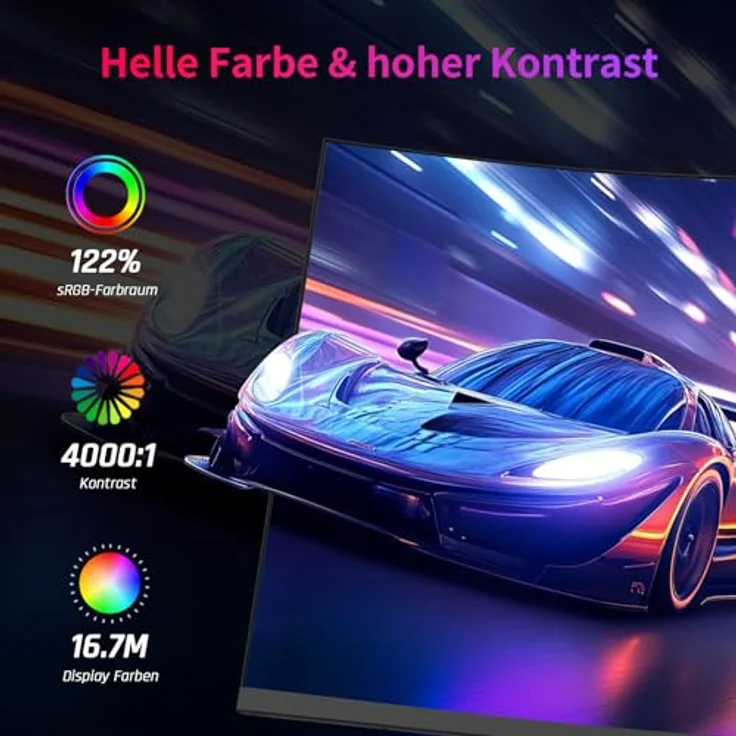 KTC 32 Zoll Curved 1000R Gaming Monitor, 2K WQHD (2560x1440p), 240Hz, 1ms, FreeSync/G-Sync, 4000:1 Kontrast, 2x DP 1.4, 2x HDMI 2.0, VESA Unterstützung – Bild 4