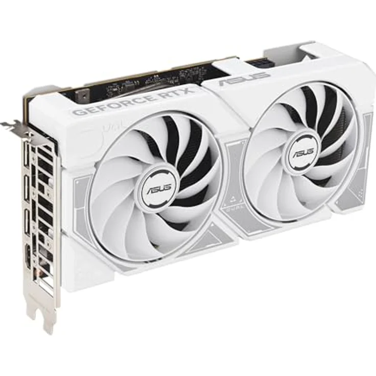 ASUS DUAL-RTX5060-O8G-WHITE, 8GB GDDR7 Grafikkarte mit AI-Leistung, Dual BIOS und 0dB-Technologie, weiß – Bild 3