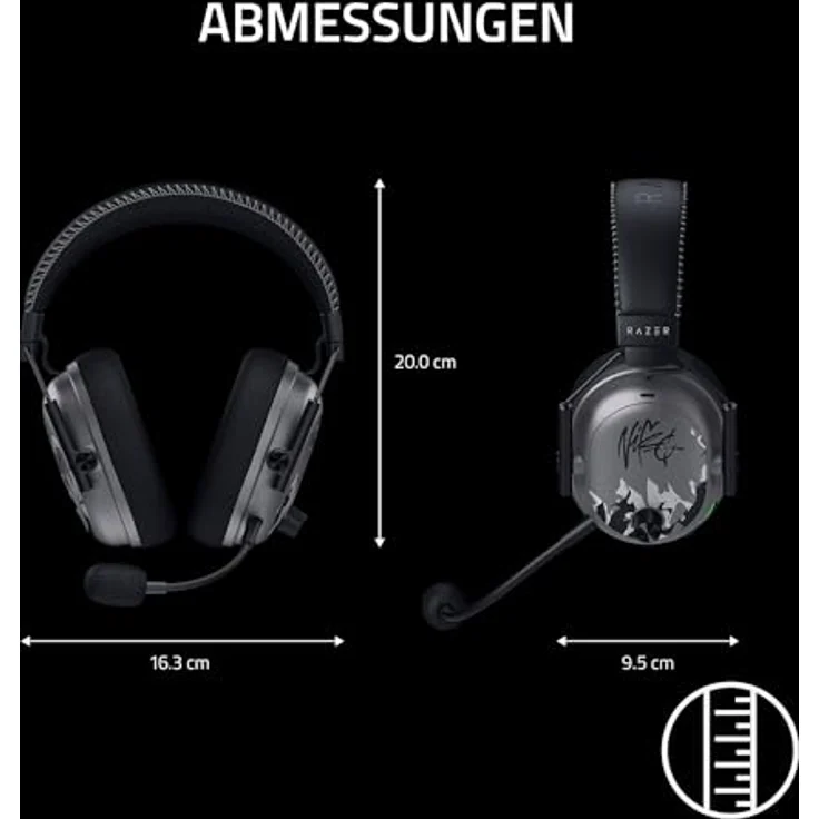 RAZER BlackShark V3 Pro NiKo Edition, Over-ear Gaming Headset mit Razer HyperSpeed Wireless, Hybrid-ANC und THX Spatial Audio, Flammendesign – Bild 11