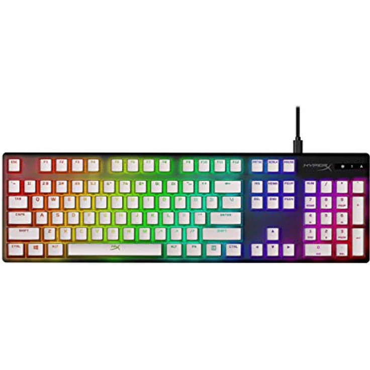 HyperX Pudding Keycaps – Vollständiger Tastensatz – PBT – Weiß – Transparentes Design, Hintergrundbeleuchtet, OEM Profil – Bild 3