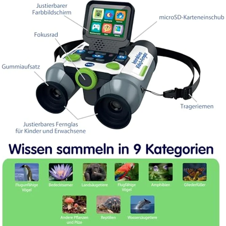 VTech Interaktives Video-Fernglas – Mit 10-facher Vergrößerung und integrierter Kamera, BBC-Inhalte – Für Entdecker:innen von 7 bis 99 Jahren – Bild 4