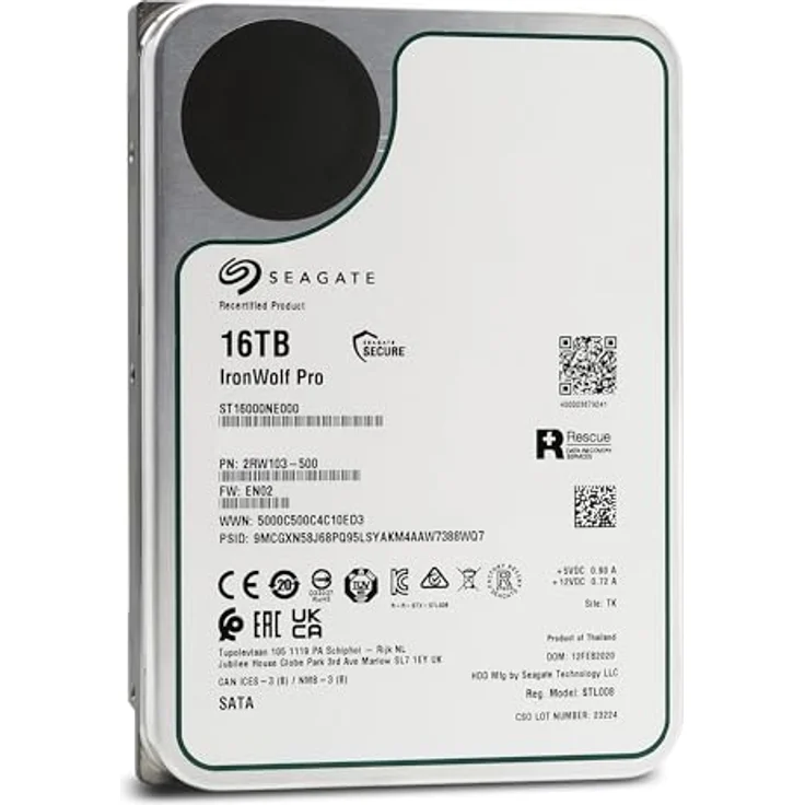 Seagate IronWolf Pro, NAS interne Festplatte 16TB HDD, 3.5 Zoll, 7200 U/Min, CMR, 256MB Cache, SATA 6GB/s, Silber. – Bild 3