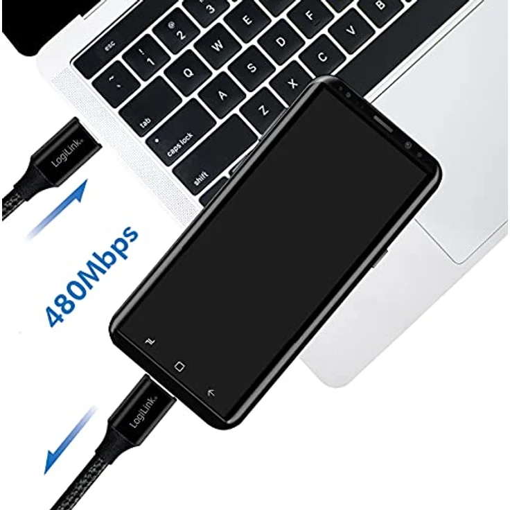 USB 2.0 Anschlusskabel, USB (Typ C) zu USB (Typ C) schwarz, 0,3m – Bild 5