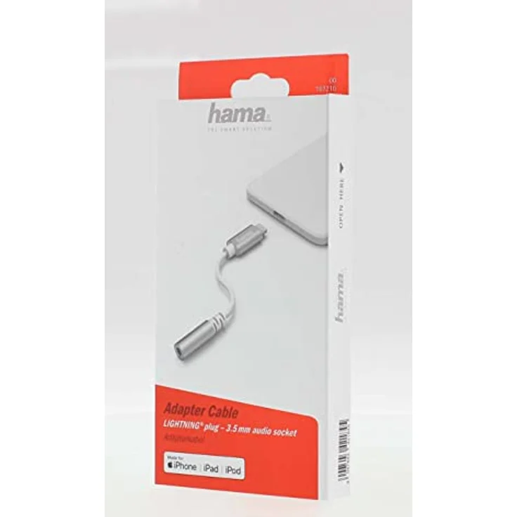 Hama Aux-Adapter Lightning 3,5-mm-Klinke-Buchse, Weiß (00201523) – Bild 3