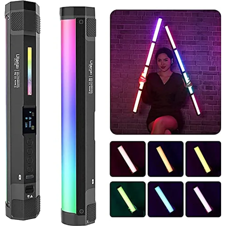 ULANZI VL110 RGB Video Tube Lampe mit 360 Farboptionen und eingebautem Akku