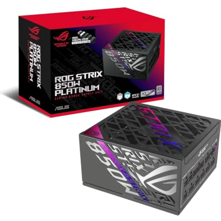 ASUS ROG Strix 850W Platinum Equalizer | Modulars ATX 12V Netzteil mit 80 PLUS Platinum Effizienz