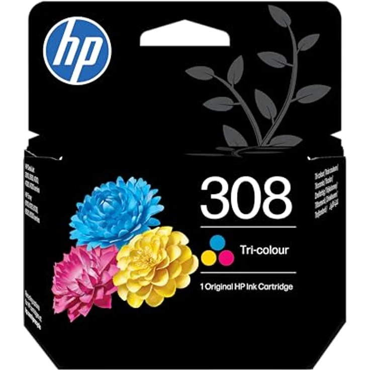 HP 308 (7FP20UE) color Druckerpatrone, Originalpatrone mit ca. 120 Seiten Druckleistung, kompatibel mit Instant Ink – Bild 1