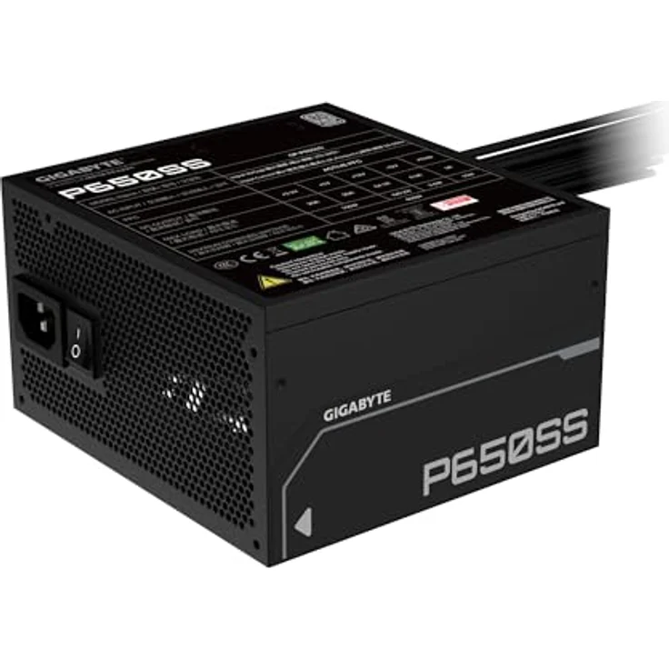 Gigabyte Power Supply GP-P650SS, 650 Watt PC Netzteil mit effizienter Energieversorgung, Schwarz – Bild 9