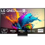 LG 75QNED91T6A 75" QNED MiniLED Fernseher (α8 4K AI-Prozessor, Dolby Vision, bis zu 120Hz) [Modelljahr 2024]