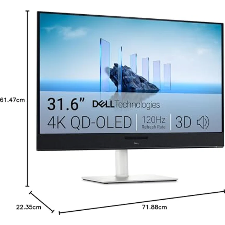Dell 32 Plus Monitor - S3225QC, 4K UHD, 120Hz, QD OLED, 0.03ms, AMD FreeSync Premium Pro, HDR True Black 400, Dolby Vision, 5W Lautsprecher, 3 USB-C, HDMI, 3 Jahre Garantie – Bild 23