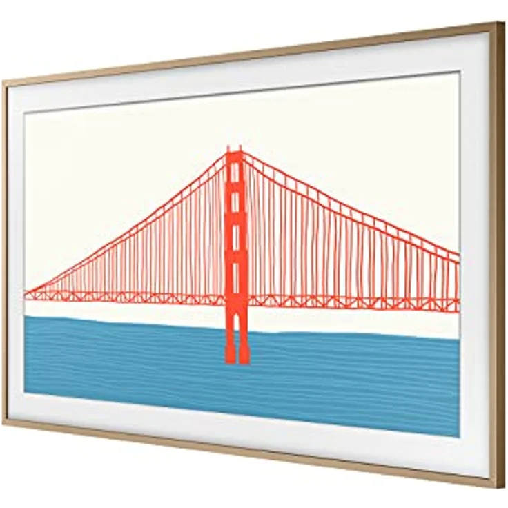 Samsung The Frame Rahmen 43 Zoll (VG-SCFA43TKBXC), digitaler Bilderrahmen in Modern Teak, ultraschlankes Design, austauschbare magnetische Rahmen – Bild 1
