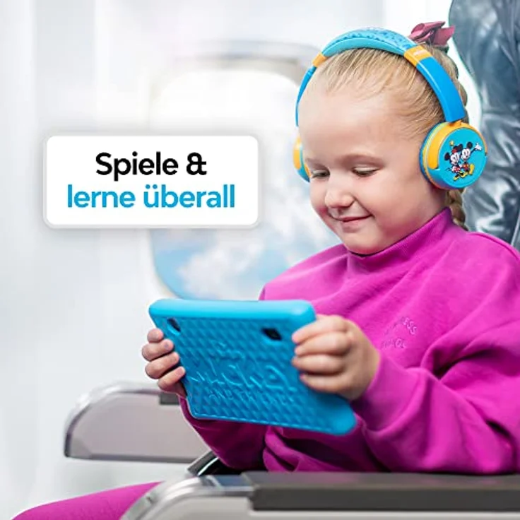 Pebble Mickey and Friends (7", 16 GB, Blue), Tablet, Blau - Disney Bundle mit Kopfhörern, Gamestore Junior Zugang und Schutzhülle – Bild 6