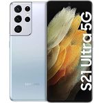 Samsung Galaxy S21 Ultra 5G Smartphone, 128GB, Silver - Quad-Kamera, Infinity-O Display, Android 11 to 13