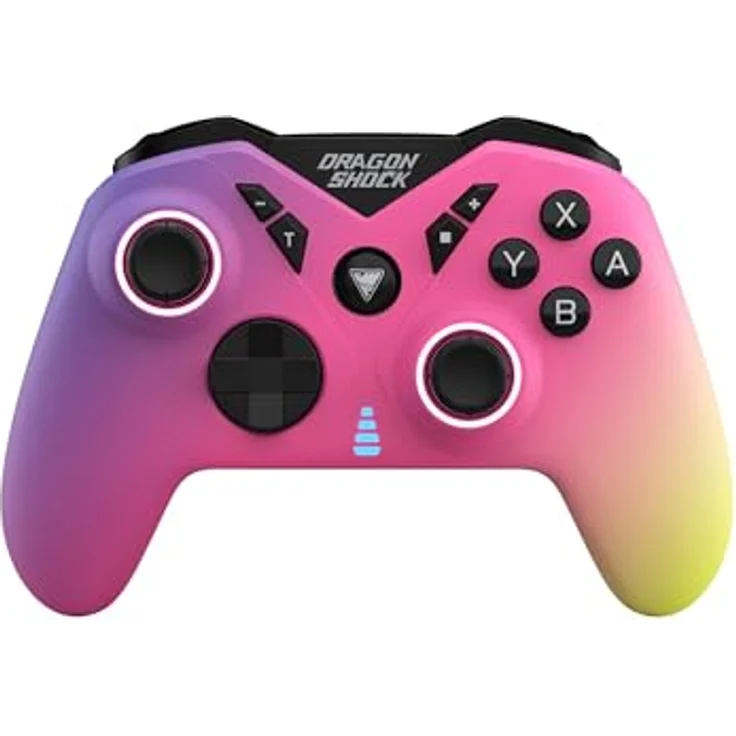 DragonShock NEBULA PRO Wireless Controller kompatibel mit Nintendo Switch/Switch OLED und PC/Mobilgerät | Candy, Hall-Effekt-Sensoren, Bluetooth, RGB-LEDs, Doppelmotoren, programmierbare Zurück-Tasten, Turbo-Funktion, Gyro, 550 mAh Batterie, Typ-C-Ladekabel, 2 m – Bild 1