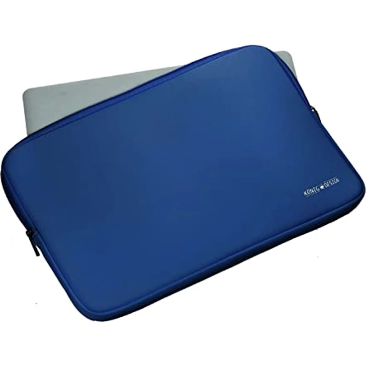König Design Laptoptasche Laptophülle 16 Zoll stoßfeste Notebooktasche Dunkelblau – Bild 3