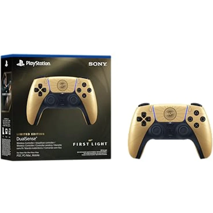 SONY DualSense® – 007 First Light™ Limited Edition, Wireless Controller in Gold mit haptischem Feedback und adaptiven Triggern für PlayStation 5, Android, MAC und PC – Bild 2