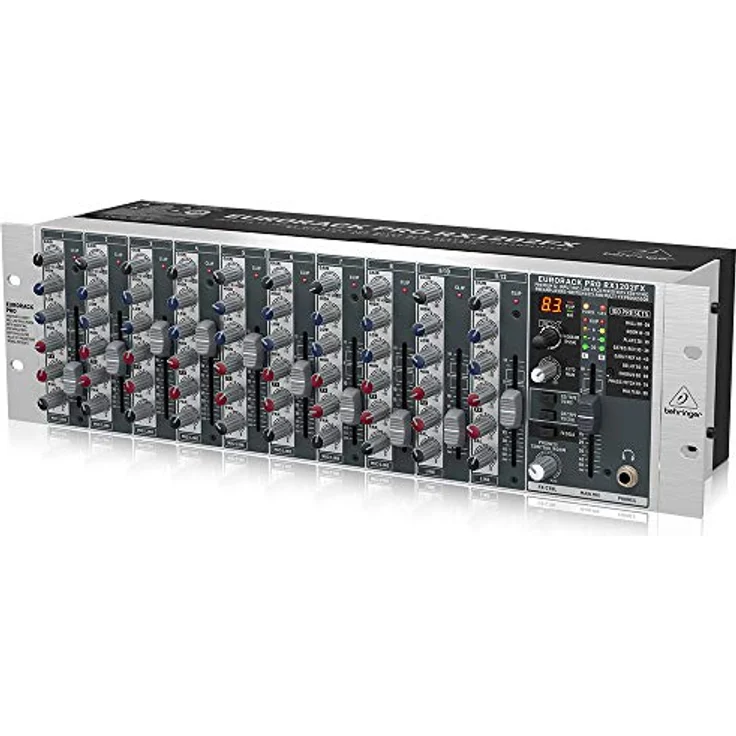 Behringer RX1202FX V2 Premium 12-Eingangs-Mikrofon/Line-Rack-Mixer mit XENYX-Mikrofonvorverstärkern, britischen EQs und Multi-FX-Prozessor – Bild 3