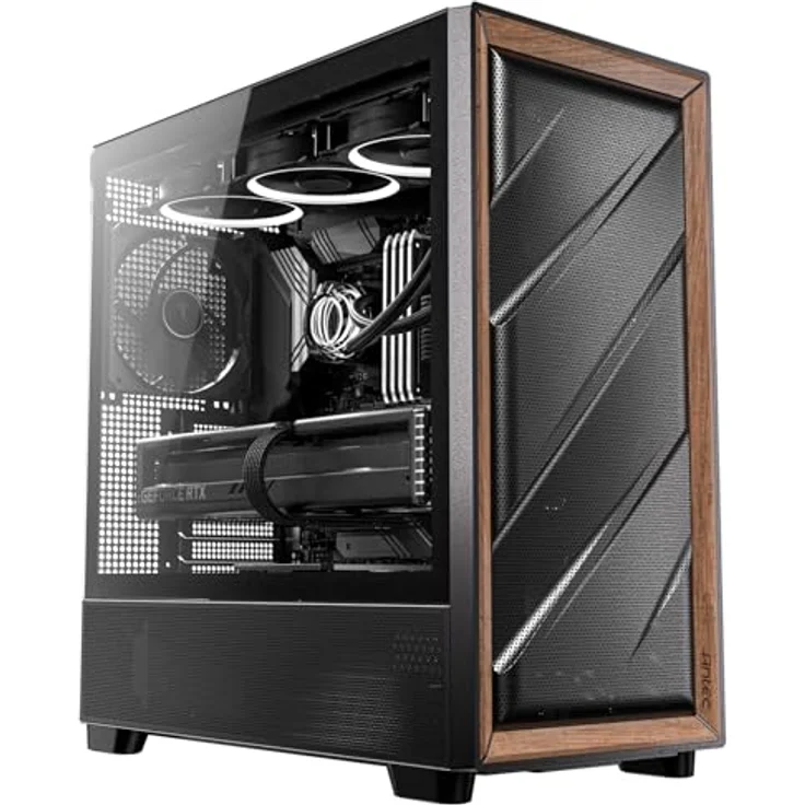 Antec GEH Antec Flux Midi Tower schwarz Retail, PC-Gehäuse mit multidirektionalem Entlüftungsdesign und Unterstützung für bis zu 9 Lüfter – Bild 1