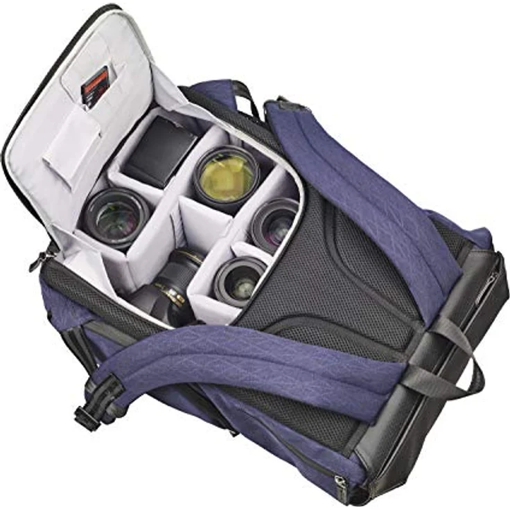 Cullmann Bristol Daypack 600+, dunkelblau, Kamerarucksack mit Notebook-Fach, Vintage – Bild 5