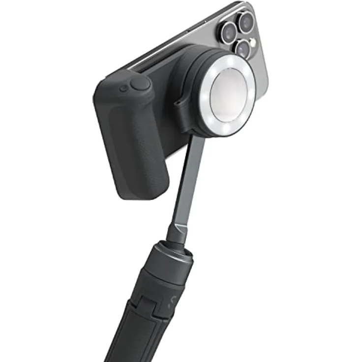 ShiftCam SnapGrip Creator Kit – inklusive SnapGrip, SnapLight, SnapPod und Tragetasche – Magnetische Halterung lässt sich an jedem Handy befestigen (Mitternachtsschwarz) – Bild 1
