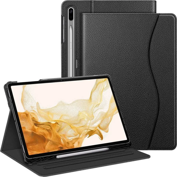 Fintie Tablet-Hülle für Samsung Galaxy Tab S8 Plus 2022/S7 FE 2021/S7 Plus 2020 12.4 Zoll, Multi-Winkel Folio Schutzhülle mit S Pen Halter, Dokumentschlitze und Auto Schlaf/Wach Funktion in verschiedenen Farben