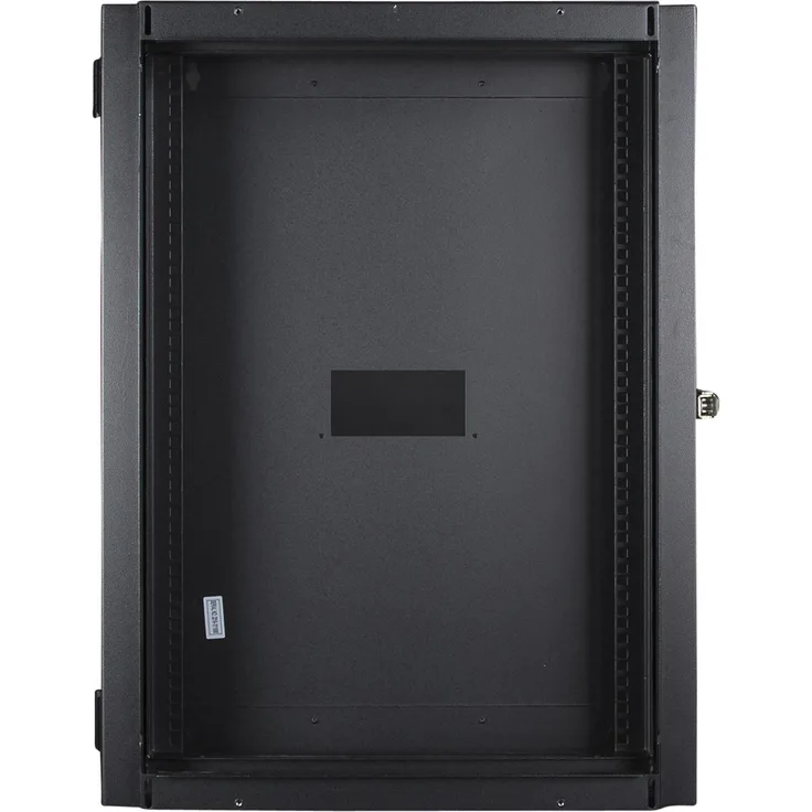 Logon RWMD16UBL, Serverschrank (16 HE, 19 Zoll Rack) mit zusätzlicher Tiefenkapazität und multidirektionaler Kabelzufuhr, Schwarz