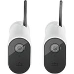 ABUS WLAN Außen-Kamera PPIC44520 - Überwachungskamera mit App, Bewegungserkennung, Objektunterscheidung, Push-Benachrichtigung, Nachtsicht, 8-GB-Speicherkarte, 1080p/Full HD, Masking, Weiß, 2er Set