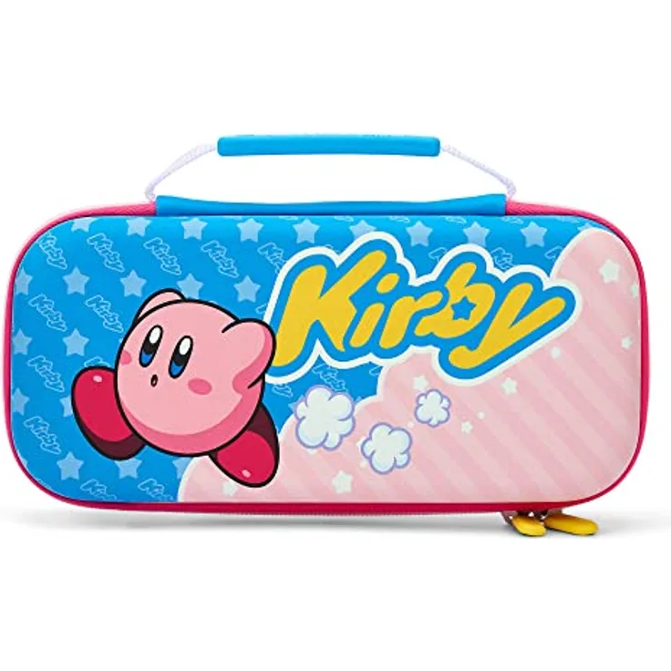 PowerA Schutzetui für Nintendo Switch - OLED-Modell, Nintendo Switch oder Switch Lite - Kirby, robust, integrierter Spielständer, offiziell lizenziert
