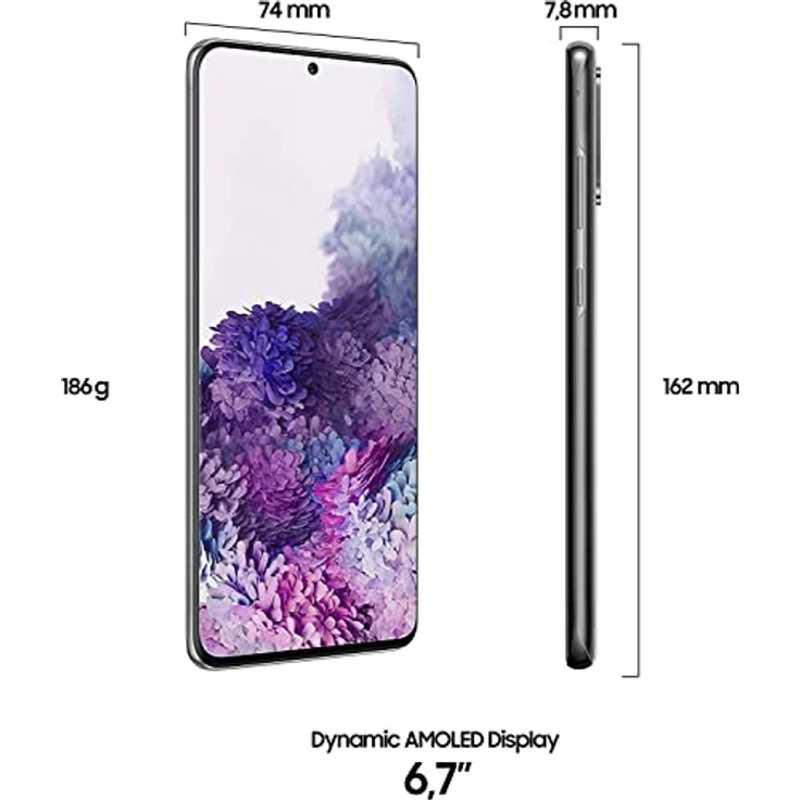 Samsung Galaxy S20 Plus 5G, Dual SIM Smartphone mit 512GB, 8GB RAM, 64 MP Kamera, Grau, entsperrt, Deutsche Version – Bild 3