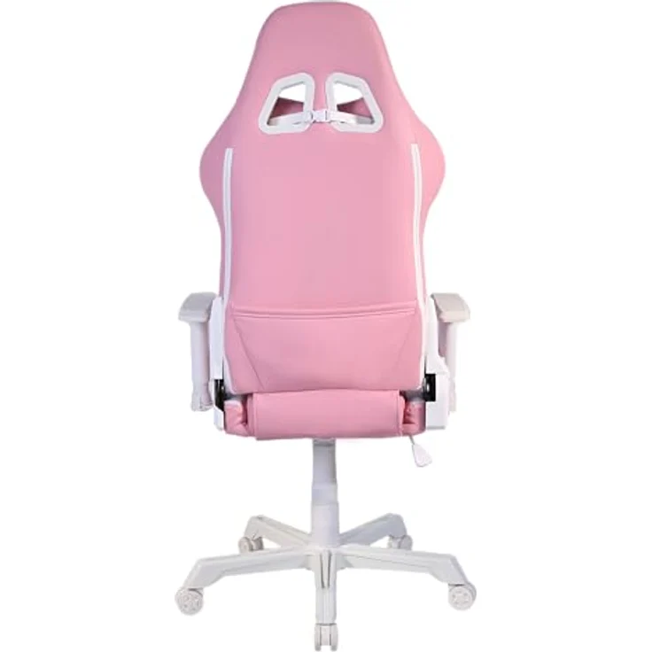 DELTACO GAMING RGB Gaming Stuhl PCH90 - Gamer Chair mit Armlehne, Rückenlehne, Kissen, Bürostuhl Stühle ergonomisch, Gaming-Stuhl RGB Beleuchtung, veganes Leder 120 Kg, (GAM-080-P) pink - rosa – Bild 3
